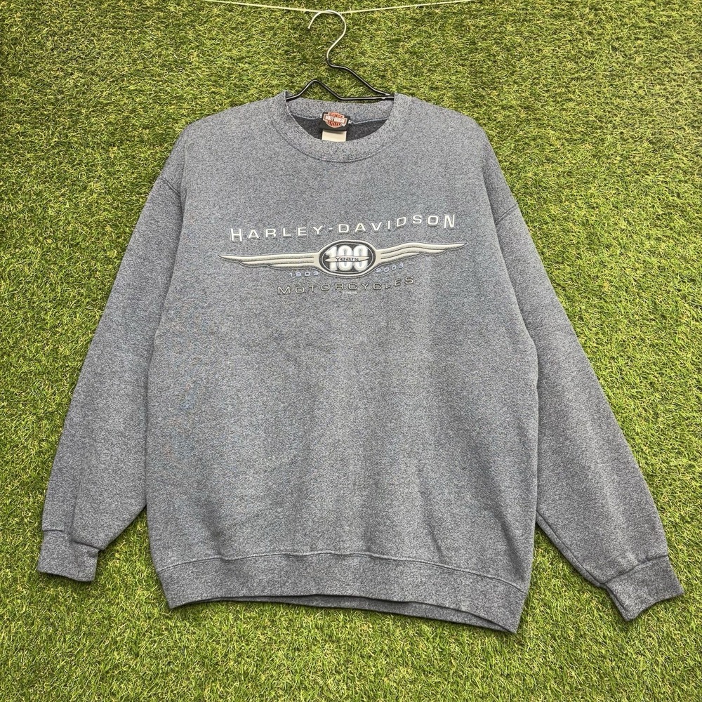 Vintage 2003 Harley Davidson Sweatshirt Mens Large 100th Anniversary Crewneck